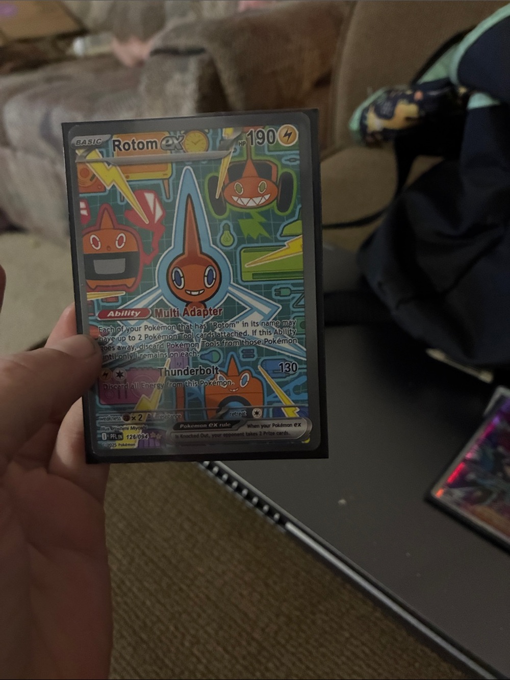 Rotom ex Full Art Collector Card - Orange/Blue
